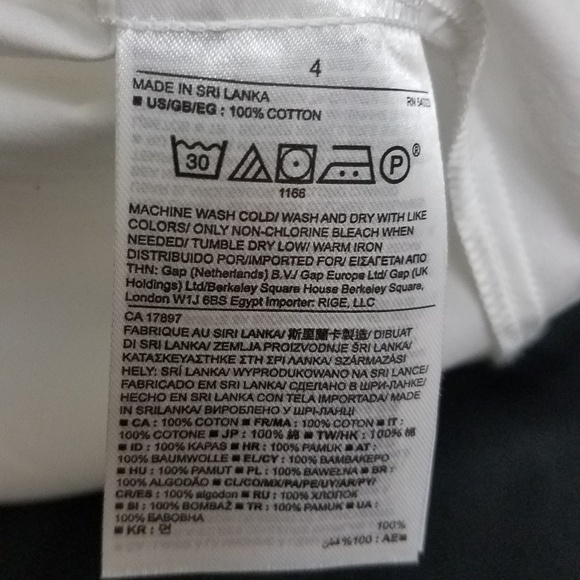 Banana Republic White High Low Top Size 4 New - Picture 4 of 8